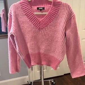 Apparis Women's V-Neck Sweater in Pink